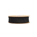 1" Wired Dupioni Ribbon | Black | 10 Yard Roll