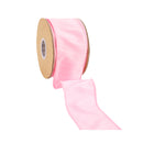 2 1/2" Wired Dupioni Ribbon | Pink | 10 Yard Roll