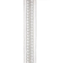 1 1/2" Double-Fused Wired Velvet Ribbon w/ Metallic Trim | White/Silver | 10 Yard Roll