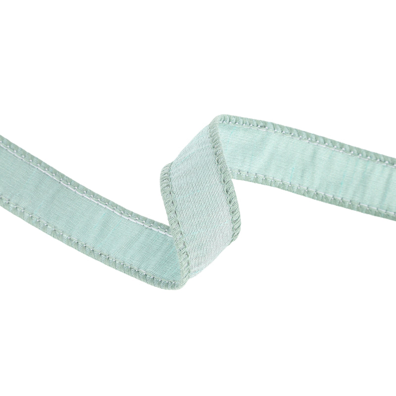 1" Wired Dupioni Ribbon | Seafoam | 10 Yard Roll