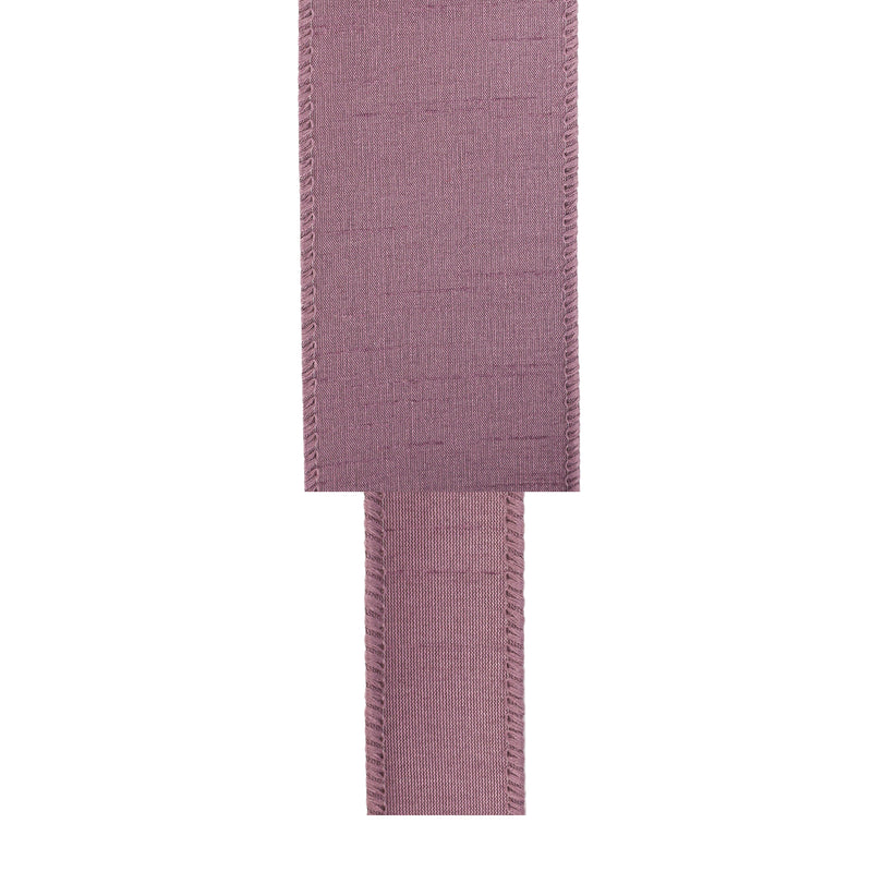 2 1/2" Wired Dupioni Ribbon | Amethyst | 10 Yard Roll