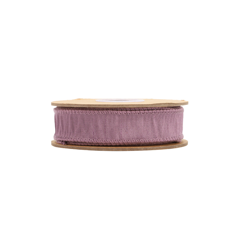 1" Wired Dupioni Ribbon | Amethyst | 10 Yard Roll