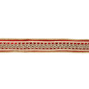 1 1/2" Double-Fused Wired Velvet Ribbon w/ Metallic Trim | Red/Gold | 10 Yard Roll