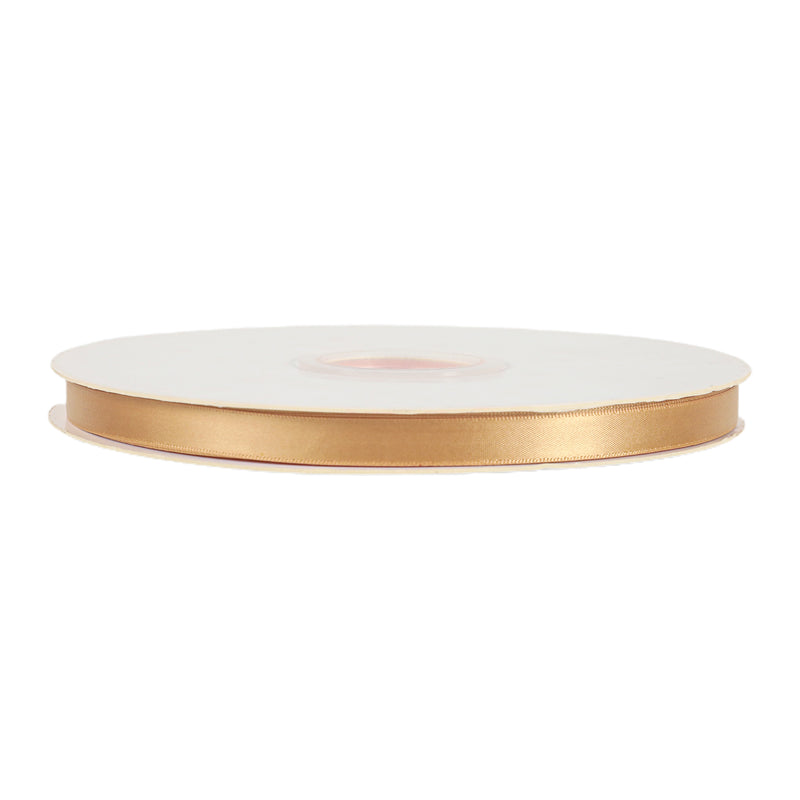 3/8" Single Face Satin Ribbon | Old Gold (690) | 100 Yard Roll