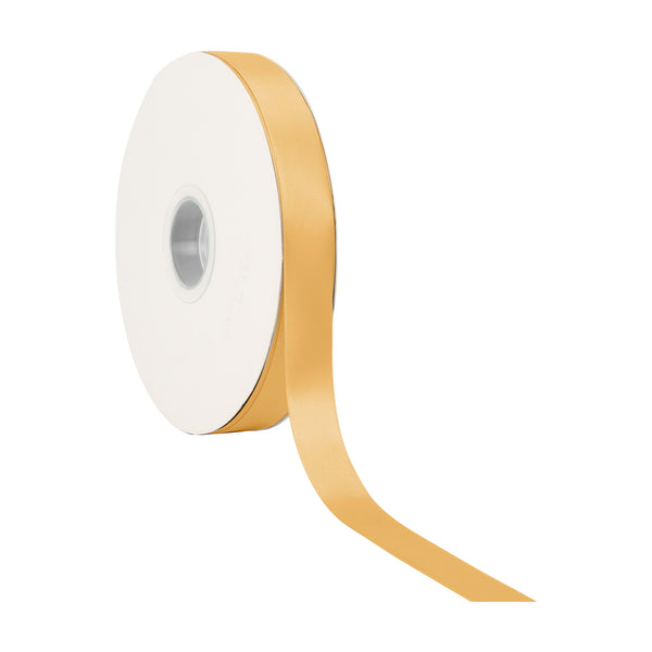 7/8" Single Face Satin Ribbon | Old Gold (690) | 100 Yard Roll