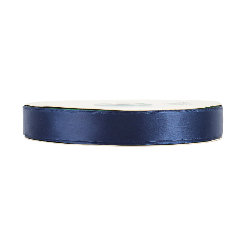 7/8" Single Face Satin Ribbon | Navy (370) | 100 Yard Roll