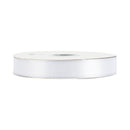 7/8" Single Face Satin Ribbon | White (029) | 100 Yard Roll