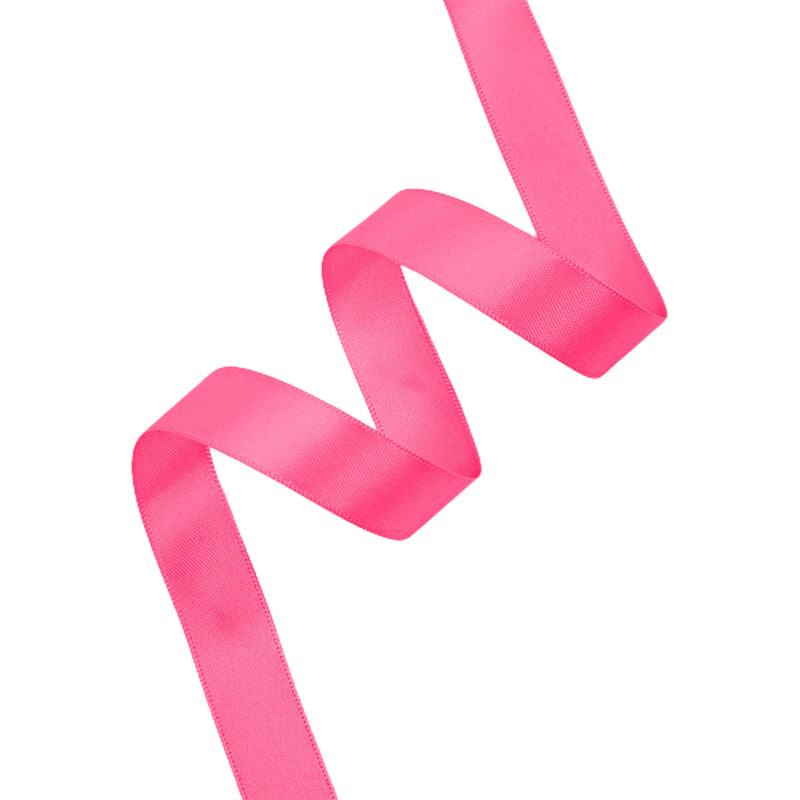 5/8" Single Face Satin Ribbon | Shocking Pink (175) | 100 Yard Roll