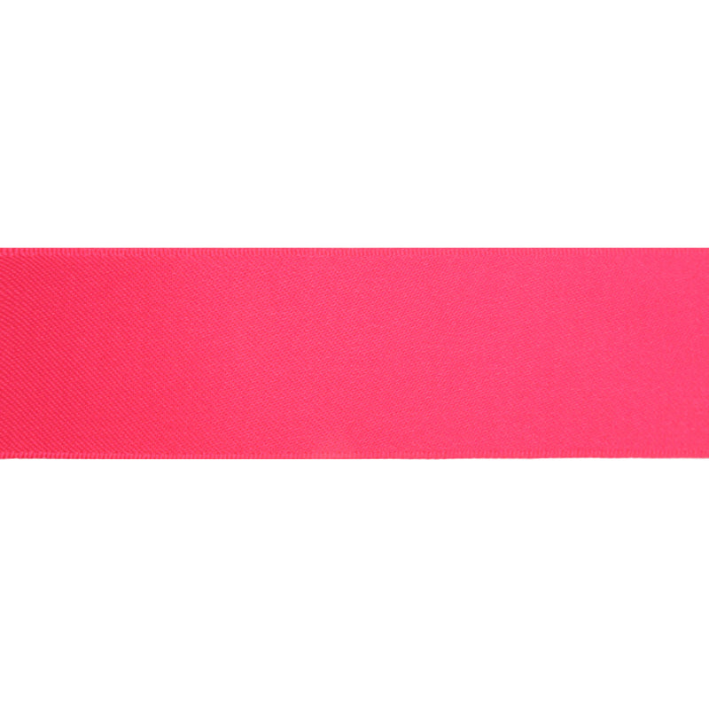 1 1/2" Single Face Satin Ribbon | Shocking Pink (175) | 50 Yard Roll