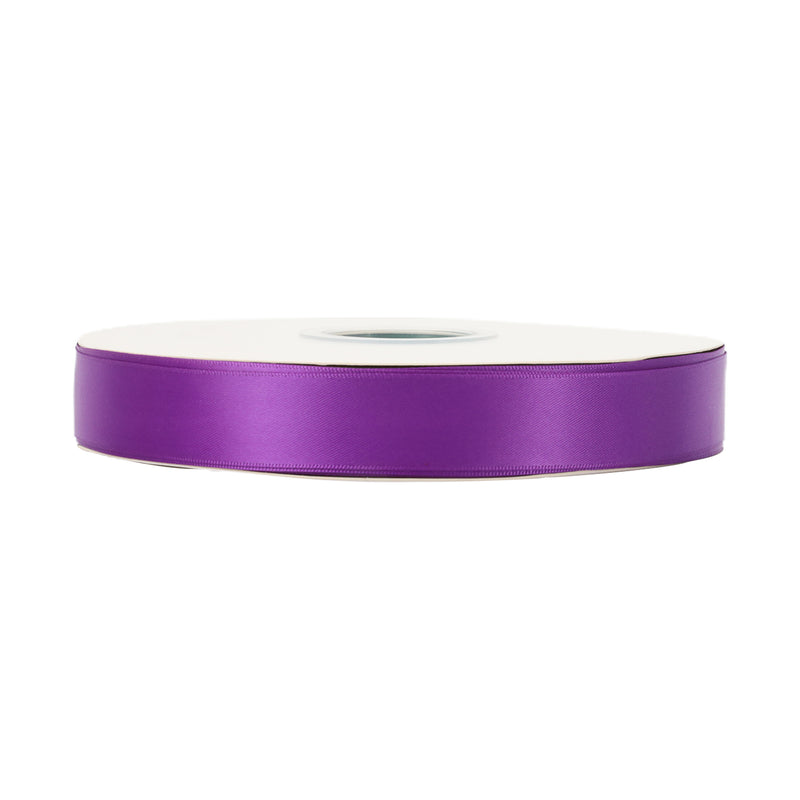 7/8" Single Face Satin Ribbon | Purple (465) | 100 Yard Roll