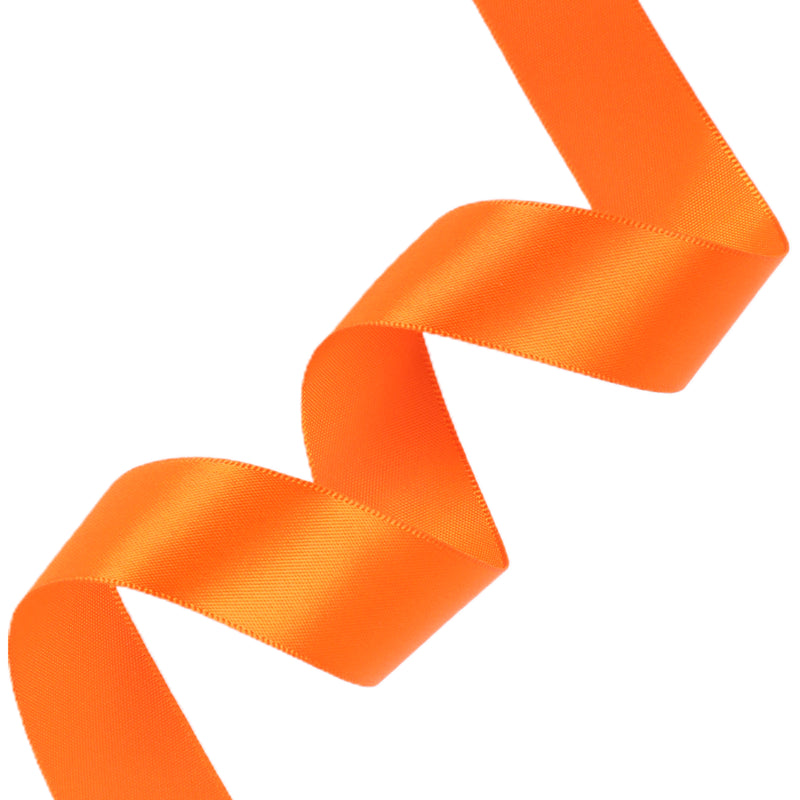 7/8" Single Face Satin Ribbon | Torrid Orange (750) | 100 Yard Roll