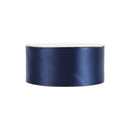 2 1/4" Double Face Satin Ribbon | Navy (370) | 50 Yard Roll