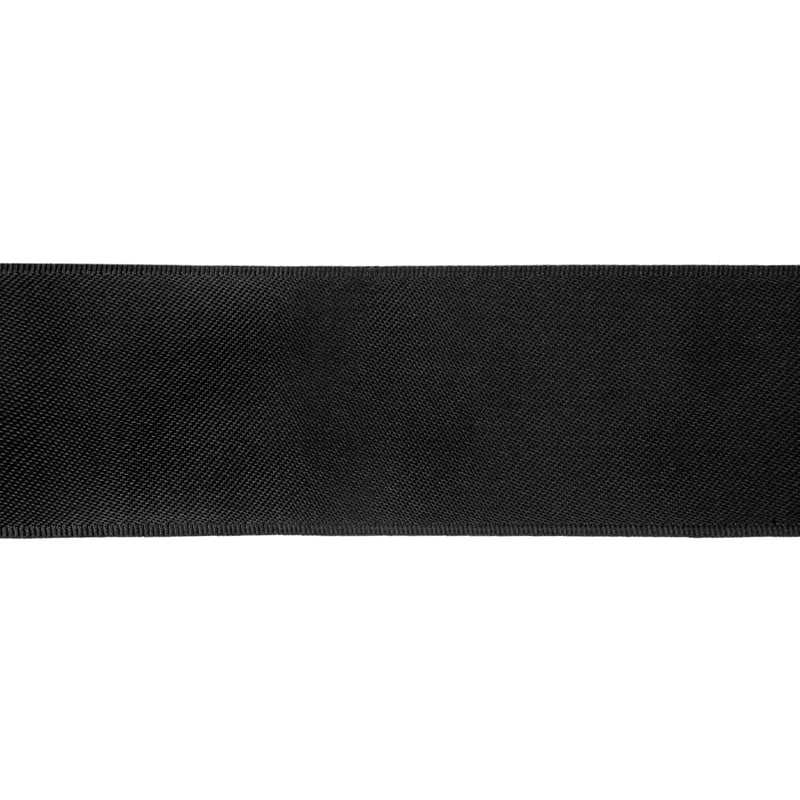 2 1/4" Double Face Satin Ribbon | Black (030) | 50 Yard Roll