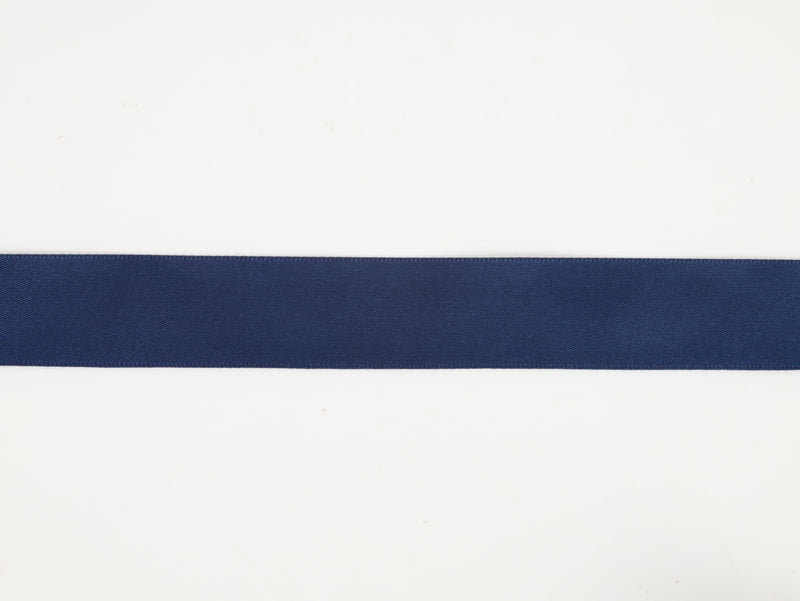 7/8" Double Face Satin Ribbon | Navy (370) | 100 Yard Roll