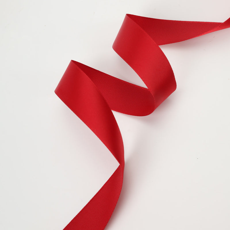 1 1/2" Double Face Satin Ribbon | Red (250) | 50 Yard Roll