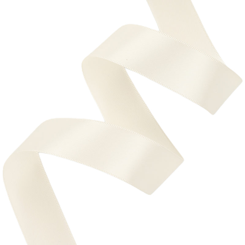 7/8" Double Face Satin Ribbon | Ivory (810) | 100 Yard Roll
