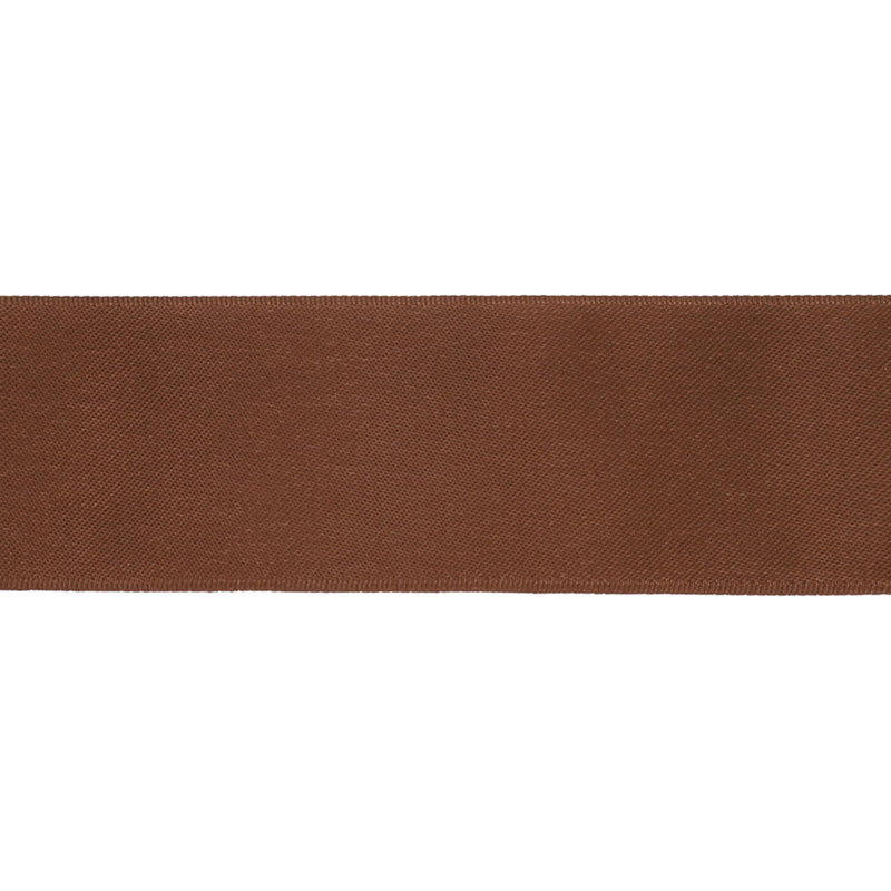 2 1/4" Double Face Satin Ribbon | Brown (850) | 50 Yard Roll