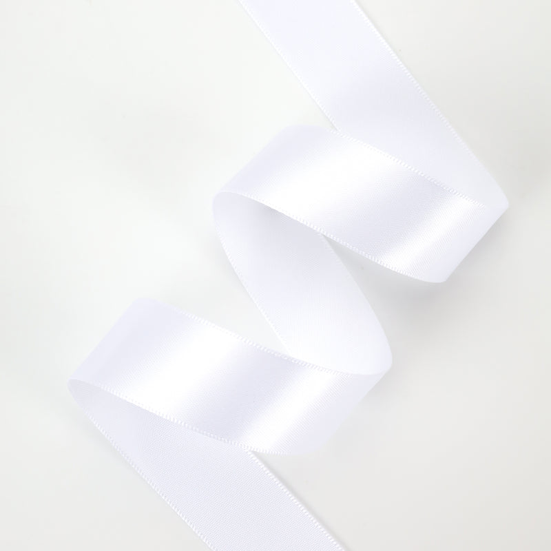 5/8" Double Face Satin Ribbon | White (029) | 100 Yard Roll