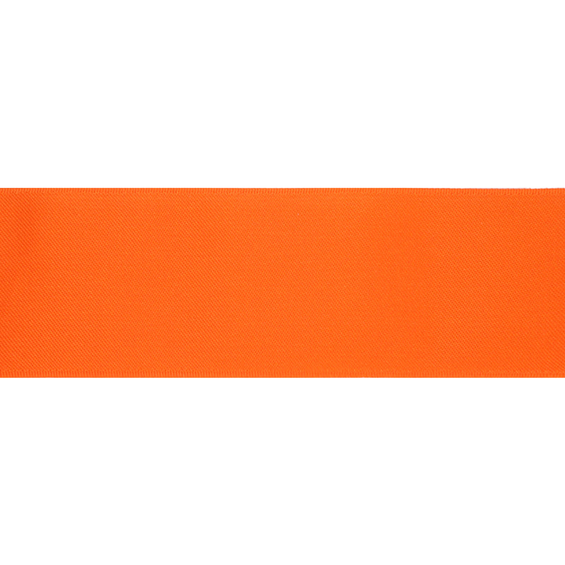 2 1/4" Double Face Satin Ribbon | Torrid Orange (750) | 50 Yard Roll