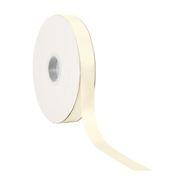 7/8" Double Face Satin Ribbon | Ivory (810) | 100 Yard Roll