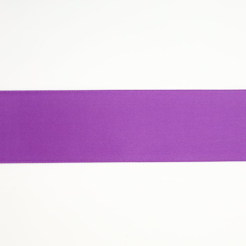 1 1/2" Double Face Satin Ribbon | Purple (465) | 50 Yard Roll