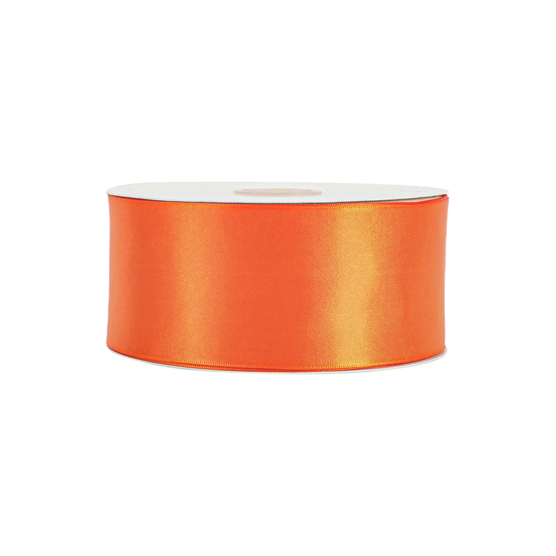2 1/4" Double Face Satin Ribbon | Torrid Orange (750) | 50 Yard Roll