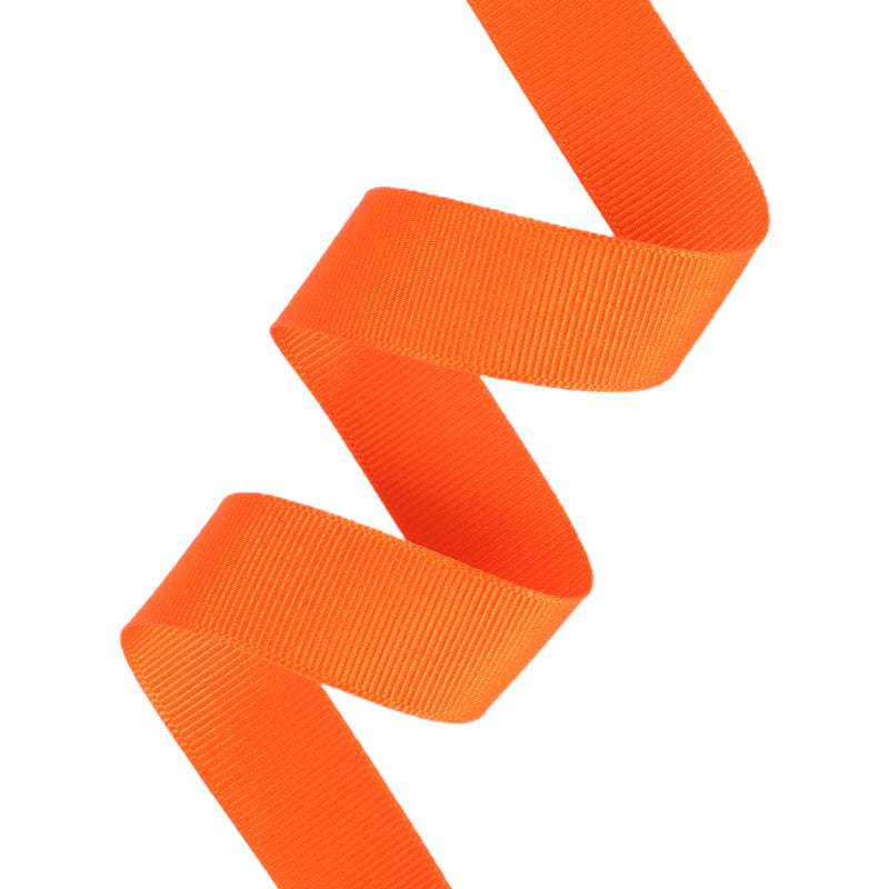 7/8" Textured Grosgrain Ribbon | Torrid Orange (750) | 100 Yard Roll