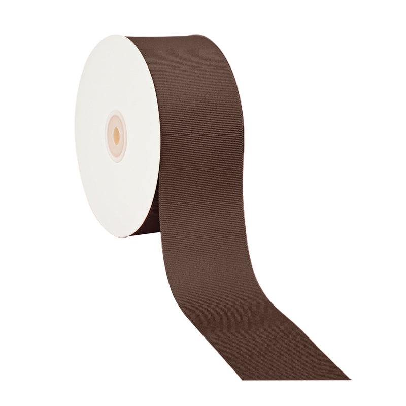 2 1/4" Textured Grosgrain Ribbon | Brown (850) | 50 Yard Roll