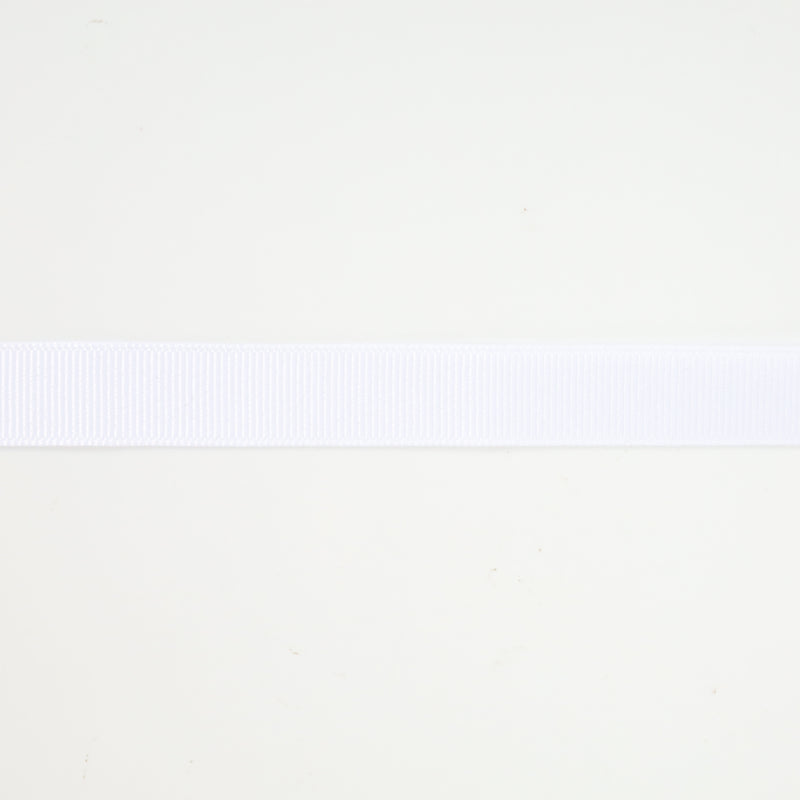 7/8" Textured Grosgrain Ribbon | White (029) | 100 Yard Roll