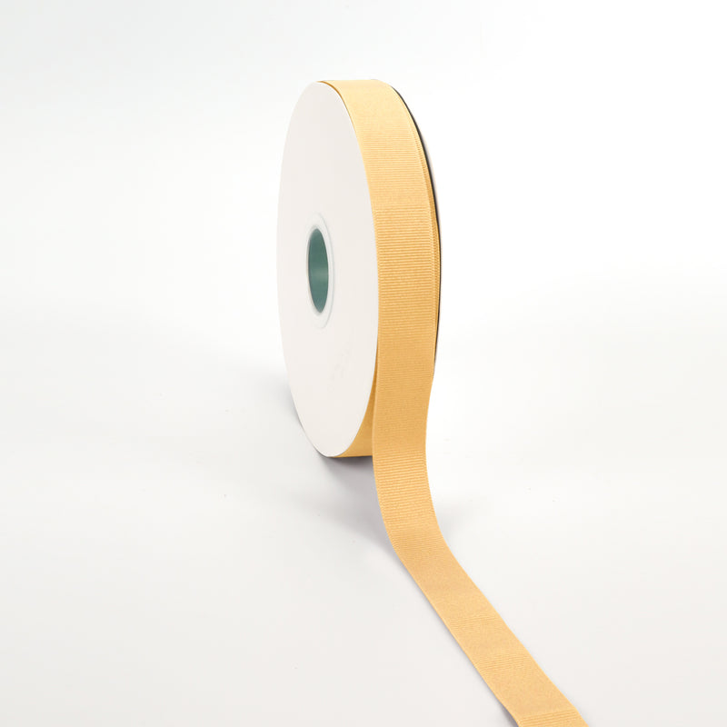 7/8" Textured Grosgrain Ribbon | Old Gold (690) | 100 Yard Roll