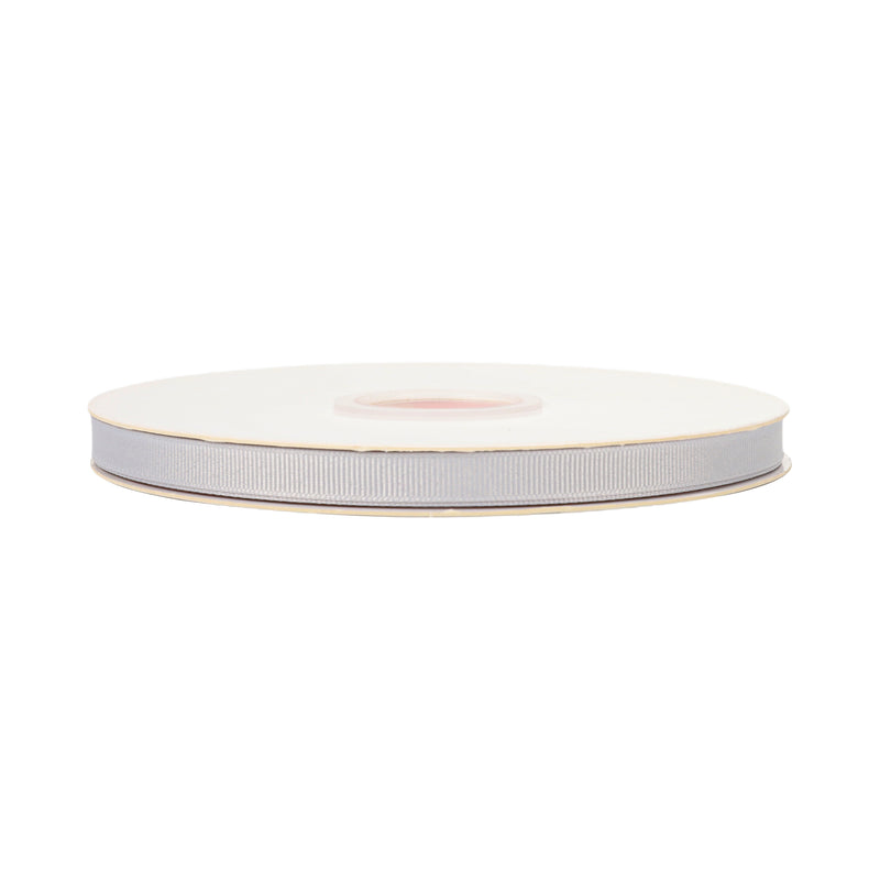 3/8" Textured Grosgrain Ribbon | Shell Grey (007) | 100 Yard Roll