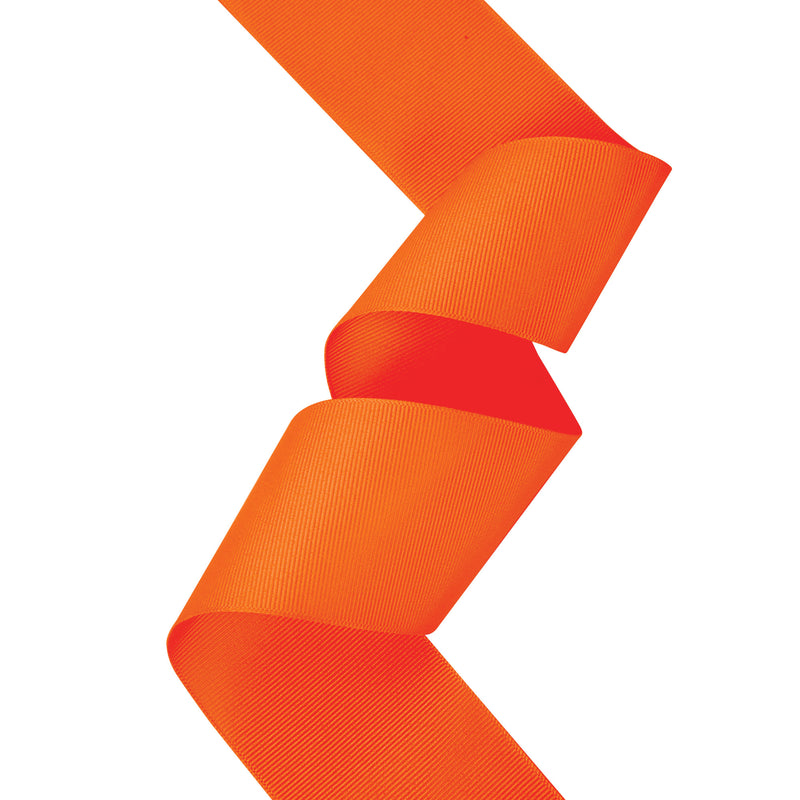2 1/4" Textured Grosgrain Ribbon | Torrid Orange (750) | 50 Yard Roll