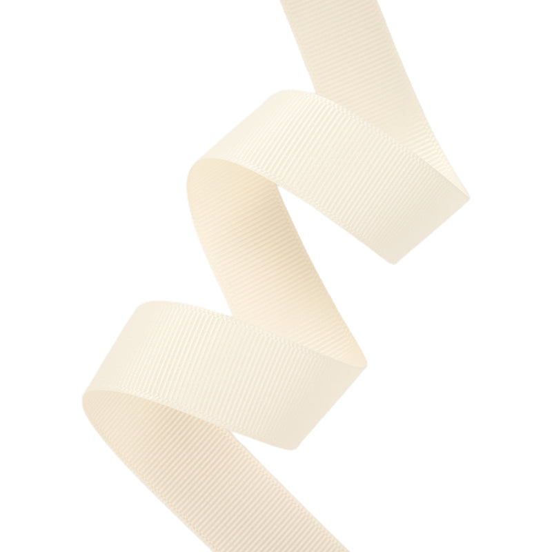 7/8" Textured Grosgrain Ribbon | Ivory (810) | 100 Yard Roll