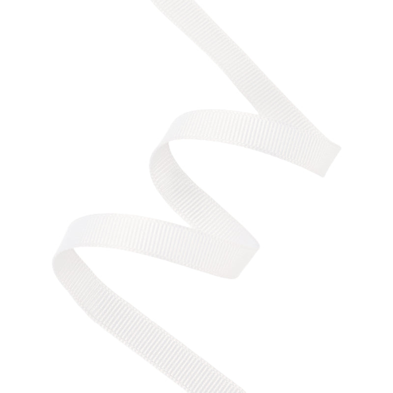 3/8" Textured Grosgrain Ribbon | White (029) | 100 Yard Roll