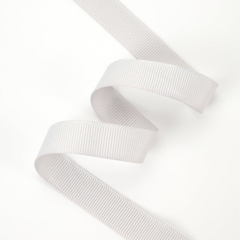 7/8" Textured Grosgrain Ribbon | Shell Grey (007) | 100 Yard Roll