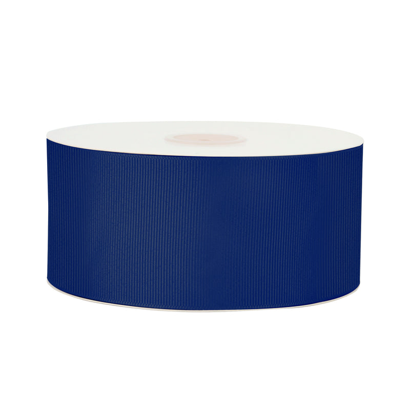 2 1/4" Textured Grosgrain Ribbon | Navy (370) | 50 Yard Roll