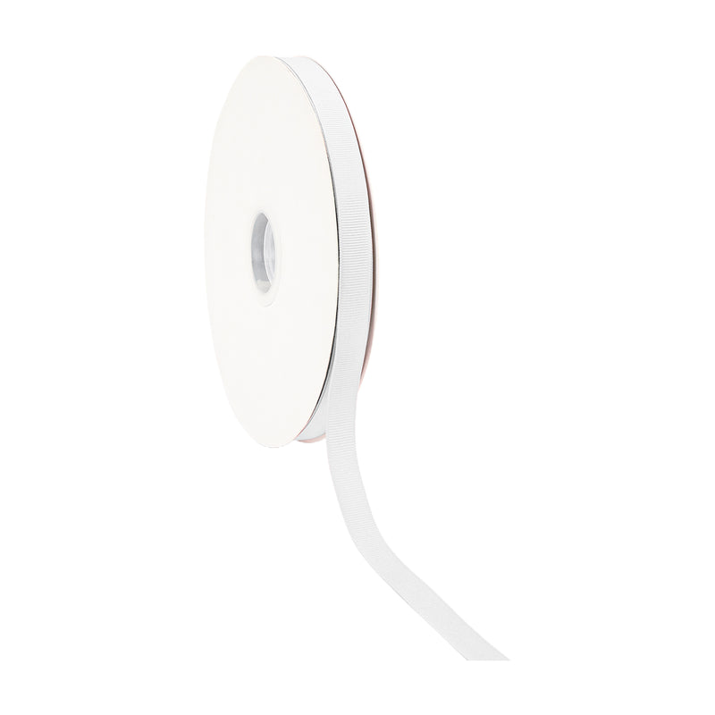 5/8" Textured Grosgrain Ribbon | White (029) | 100 Yard Roll