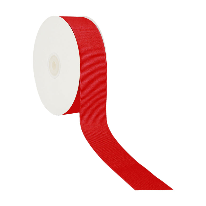 1 1/2" Textured Grosgrain Ribbon | Red (250) | 50 Yard Roll