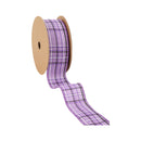 1 1/2" Wired Ribbon | Purple/Spring Plaid | 10 Yard Roll