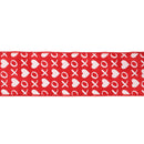 2 1/2" Wired Ribbon | Red w/ White Glitter Heart & XO | 10 Yard Roll
