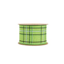 2 1/2" Wired Ribbon | Green/Spring Plaid | 10 Yard Roll