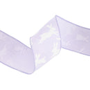 2 1/2" Wired Ribbon | Purple w/ White All Over Bunny | 10 Yard Roll