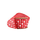 2 1/2" Wired Ribbon | Red w/ White Glitter Heart & XO | 10 Yard Roll
