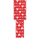 1 1/2" Wired Ribbon | Red w/ White Glitter Heart & XO | 10 Yard Roll
