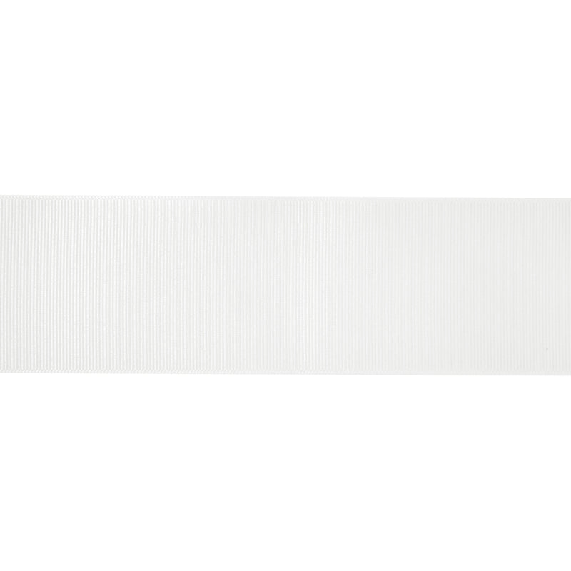 2 1/4" Textured Grosgrain Ribbon | White (029) | 50 Yard Roll
