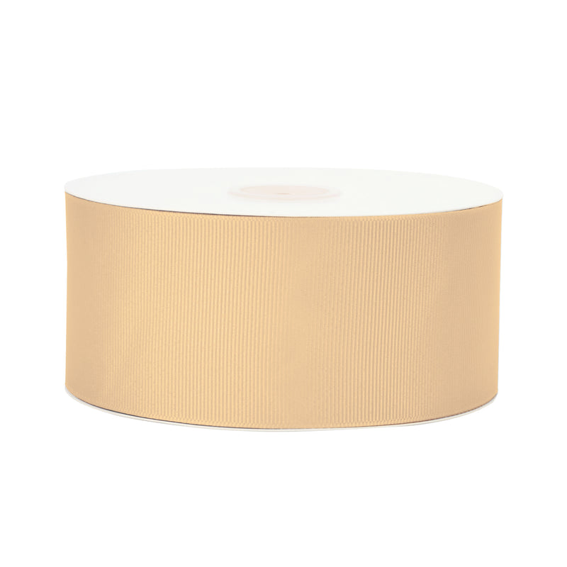 2 1/4" Textured Grosgrain Ribbon | Old Gold (690) | 50 Yard Roll
