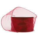 2 1/2" Wired Sheer Ribbon | Burgundy | 50 Yard Roll