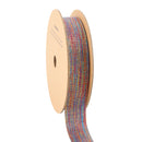 1" Metallic Grosgrain Ribbon | Rainbow | 25yd Roll
