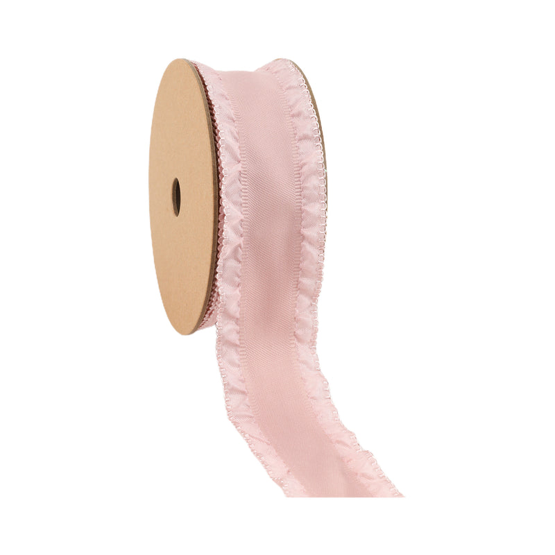 1 1/2" Ruffle Ribbon | Pink | 20 Yard Roll