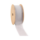 1 1/2" Frayed Edge Chiffon Ribbon | Silver | 10 Yard Roll